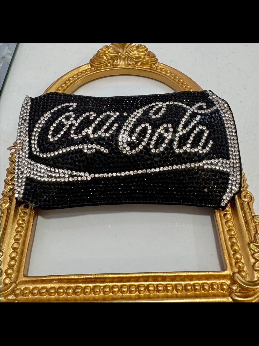 New Coca Cola Black Rhinestone Keychain - Picture 4 of 6